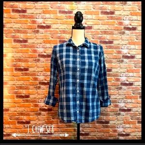J.Crew in Indigo Plaid Shirt